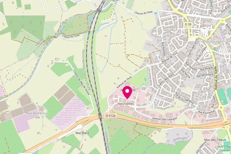 Plan de situation du centre FormaSud Conseil, 6 rue Pierre Paul Riquet, 66350 Toulouges